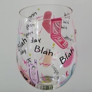 Lolita "Talkaholic" Wine Glass